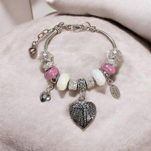 Forever in My Heart Memory bracelet, Silver - - LadybugfeetDesigns -