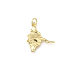 Manta Ray Necklace, Gold - 20 inches - - LadybugfeetDesigns -