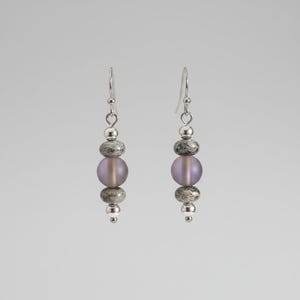 Moonstone/Leopard Skin Jasper Beaded Hook Earrings - - LadybugfeetDesigns -