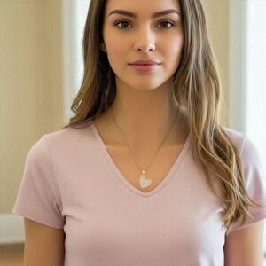 CZ Heart necklace, Gold - 20 inch - - LadybugfeetDesigns -
