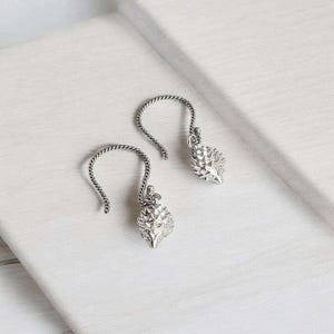 Hedgehog Dangle Hook Earrings, Gold or Silver - - LadybugfeetDesigns -