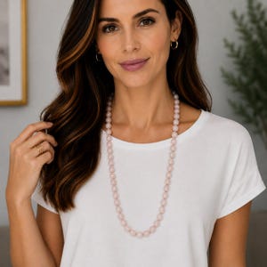 Pretty Plum Crystal Knotted Necklace -36 inch - - LadybugfeetDesigns -