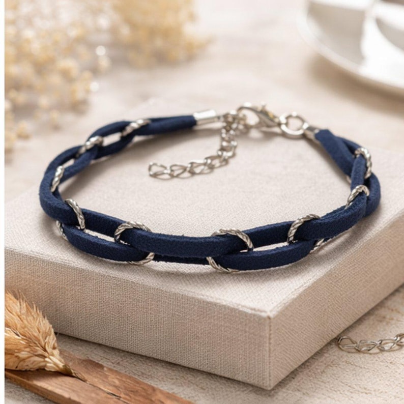 Braided Suede Bracelet - - LadybugfeetDesigns -