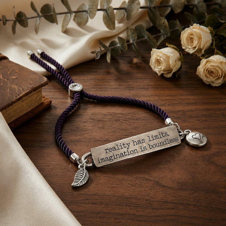 Reality Has Limits Imagination is Boundless Bolo Bracelet - - LadybugfeetDesigns -