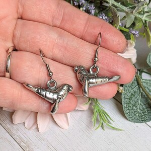 Manatee Stainless Steel hook earrings - - LadybugfeetDesigns -