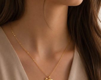 Collana con balena, oro - 20 pollici