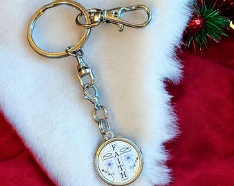 FAITH HOPE LOVE Keychain/Purse Clip