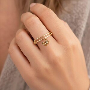 Baby Whale Expandable Charm Ring - Gold - - LadybugfeetDesigns -