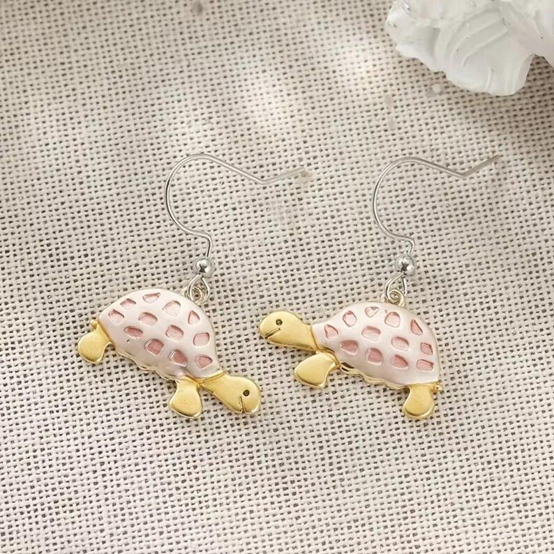 Rustic Turtle Hook Earrings - - LadybugfeetDesigns -