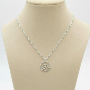 Ocean Wave necklace, 18 inch - Silver - - LadybugfeetDesigns -