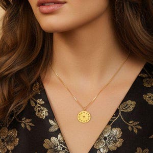 Zodiac Wheel Chart necklace, Gold - adjustable up to 24 inches - - LadybugfeetDesigns -