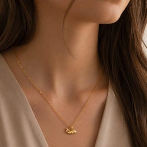 Whale necklace, Gold - 20 inch - - LadybugfeetDesigns -