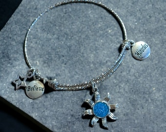 Celestial Sun Believe Miracles bangle bracelet