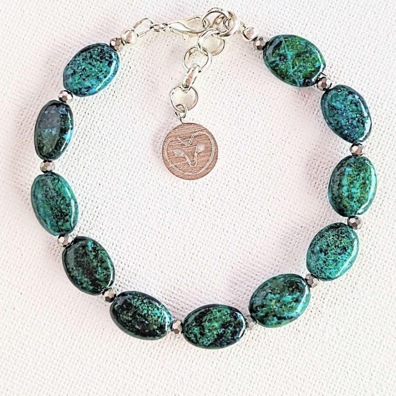 African Turquoise Jasper Owl Bracelet/Earring Set - - LadybugfeetDesigns -