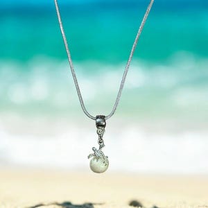 Sea Turtle Hatchling necklace, Sterling Silver - 24 inch