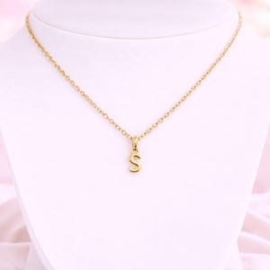 Mini Bubble Initial Necklace - Gold- 20 inch - - LadybugfeetDesigns -