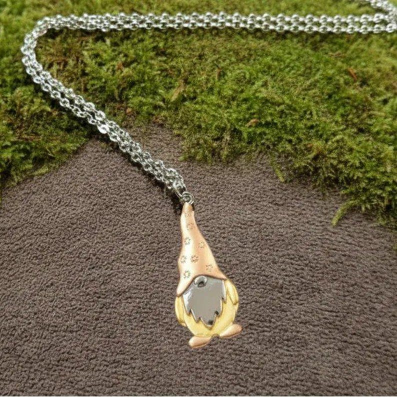 Boho Gnome Necklace II, Silver - - LadybugfeetDesigns -