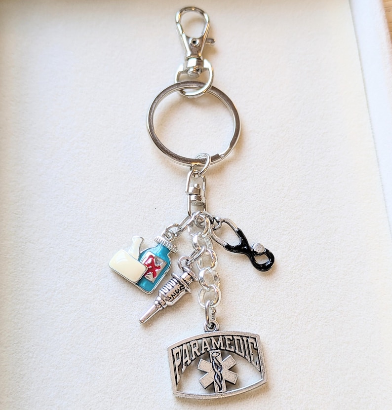 Paramedic Keychain - - LadybugfeetDesigns -