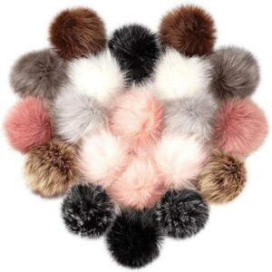Mother and Child Keychain/Faux Fur Pom Pom Charm Key Chain-Purse Charm/Junk Journal Charm - - LadybugfeetDesigns -