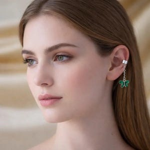 BUTTERFLY Ear cuff, silver - - LadybugfeetDesigns -