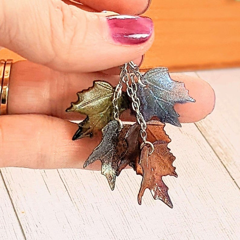 Maple Leaves Ear Cuff, Silver - - LadybugfeetDesigns -