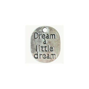 Silver Dream a Little Dream Charm - - LadybugfeetDesigns -
