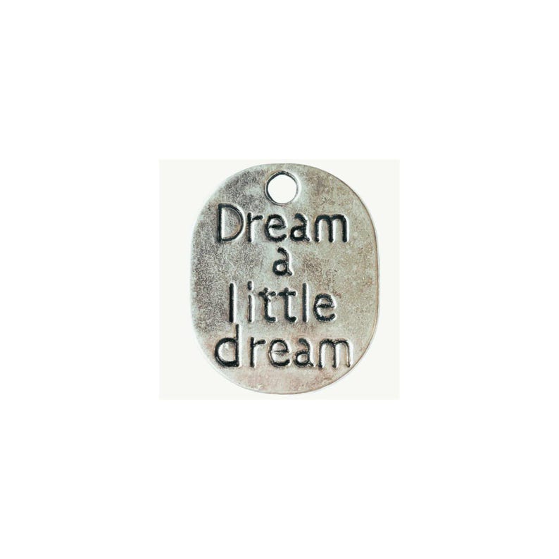 Silver Dream a Little Dream Charm - - LadybugfeetDesigns -