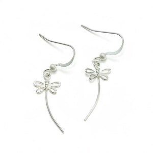 Flight of the Dragonfly dangle earrings - Gold / Sterling Silver