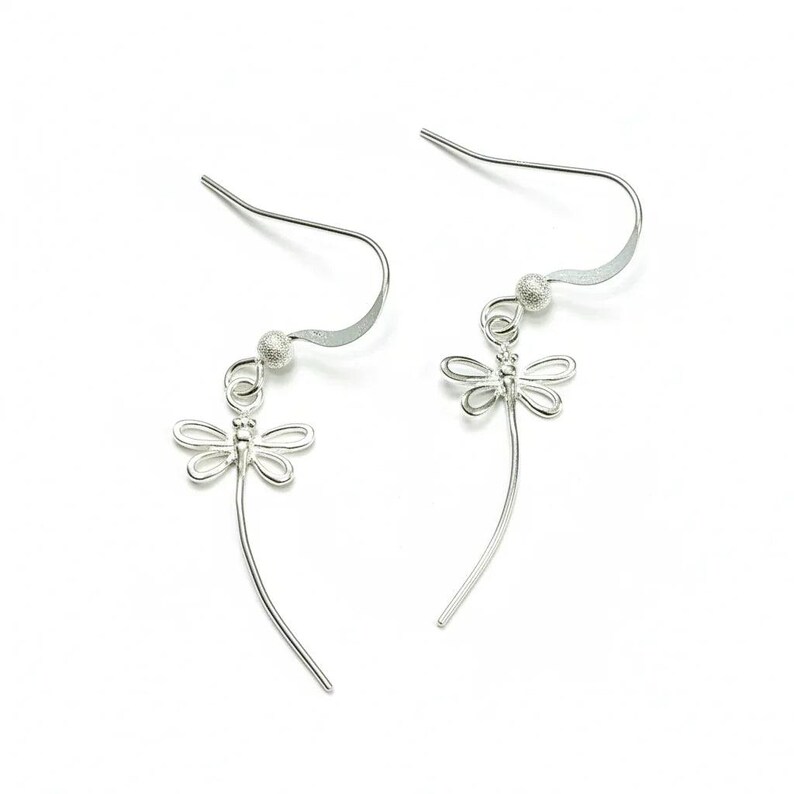 Flight of the Dragonfly dangle earrings - Gold / Sterling Silver