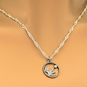 Sun Rays Pendant necklace, Silver - 20 inch - - LadybugfeetDesigns -