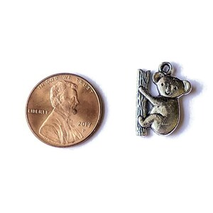 Silver Climbing Koala Charm - - LadybugfeetDesigns -