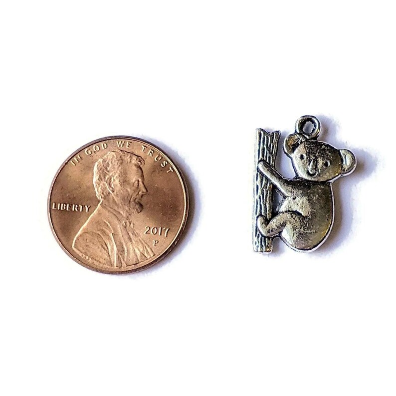 Silver Climbing Koala Charm - - LadybugfeetDesigns -