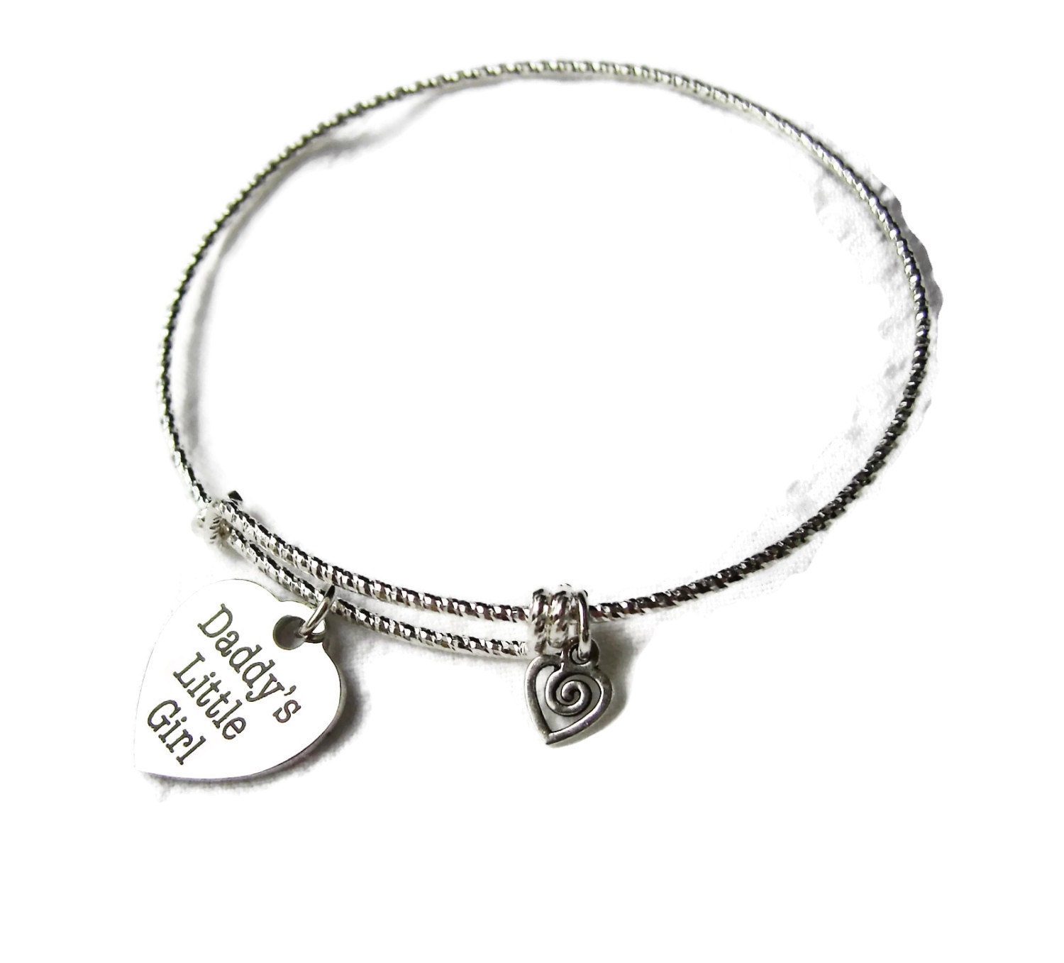 DADDY'S LITTLE GIRL Bracelet Diamond Cut 925 Sterling Etsy