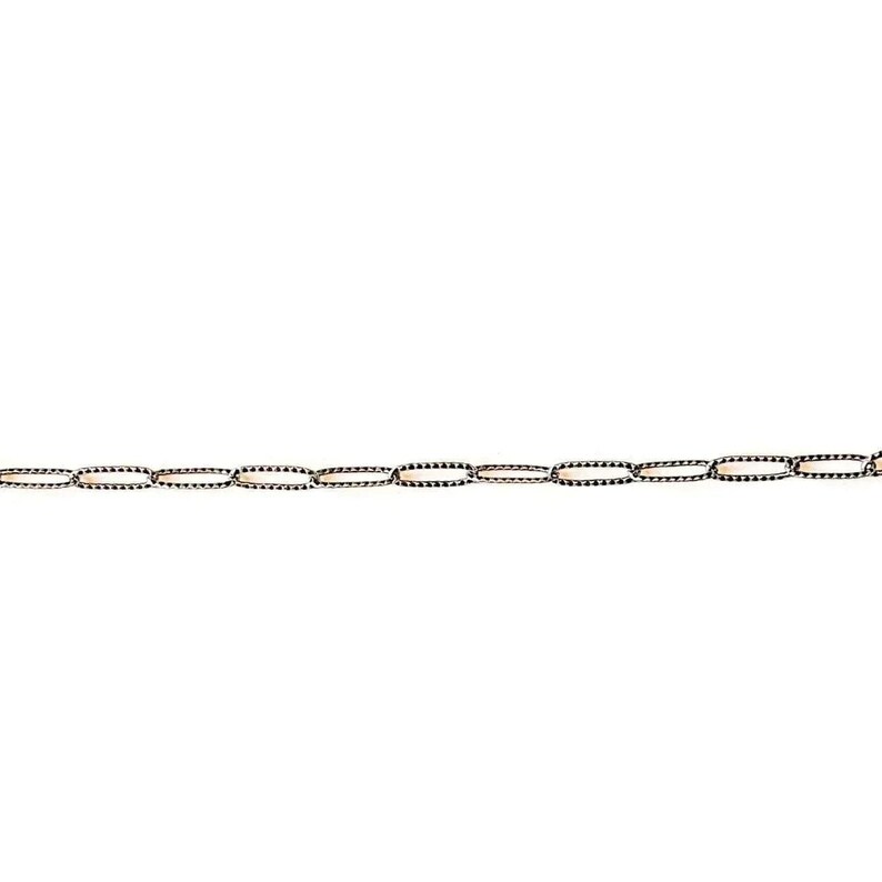 Antique Silver Textured Paperclip Link Charm Bracelet Base - D.i.y. - Build Your Charm Bracelet! - - LadybugfeetDesigns -