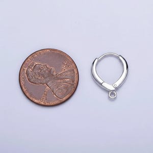 Dolphin Huggie Hoop earrings, Silver - 15mm - - LadybugfeetDesigns -