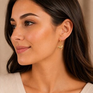 Horse dangle earrings, Gold - - LadybugfeetDesigns -