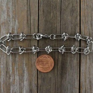Silver Paperclip Barbed Wire Bracelet, Unisex - - LadybugfeetDesigns -