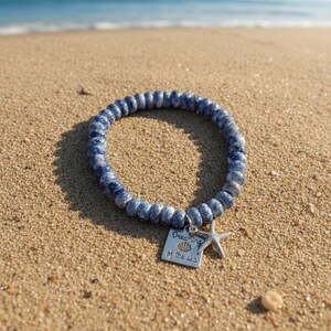 Dreaming of the Sea Beaded Stretch Bracelet - - LadybugfeetDesigns -
