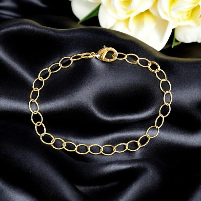 14K Gold Filled Twisted Bracelet - D.i.y. - Build Your Charm Bracelet! - - LadybugfeetDesigns -