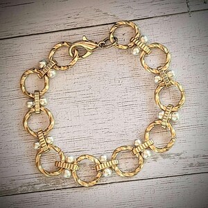 Chunky Two-Tone Chain Bracelet - - LadybugfeetDesigns -