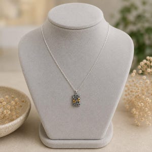 Dragonfly Fancy Tag Necklace, 20 inches - Silver - - LadybugfeetDesigns -