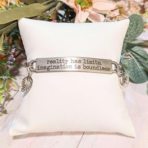 Reality Has Limits Imagination is Boundless Bolo Bracelet - - LadybugfeetDesigns -