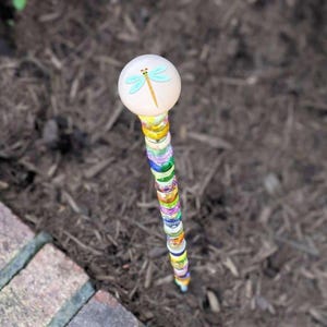 Dragonfly Garden Stakes/ Beaded Dragonfly 12" or 24" Garden Stake/ Suncatcher