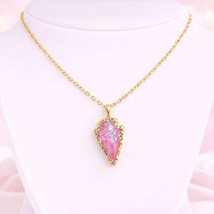 Natural Titanium Quartz Crystal Arrowhead necklace, Gold - 18- 24 inch - - LadybugfeetDesigns -