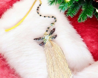 Dragonfly Beaded Bookmark