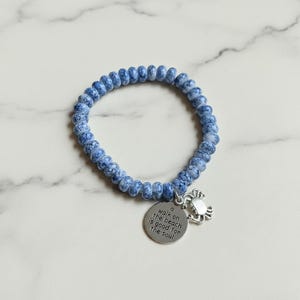 A Walk on the Beach is Good for the Soul Beaded Stretch Bracelet - - LadybugfeetDesigns -
