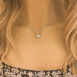 CZ Heart Charm Necklace - Sterling Silver - 18 inch - - LadybugfeetDesigns -