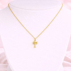 Palm Tree Necklace, Gold - 18- 24 inch - - LadybugfeetDesigns -