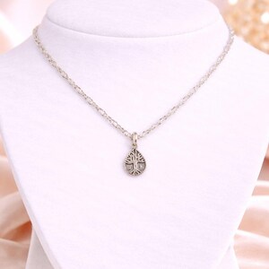 Tree of Life Drop Necklace, Silver - 20 inch - - LadybugfeetDesigns -