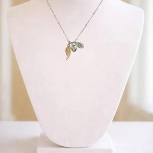 Forever in my Heart Memory necklace, Silver - 20 inch - - LadybugfeetDesigns -